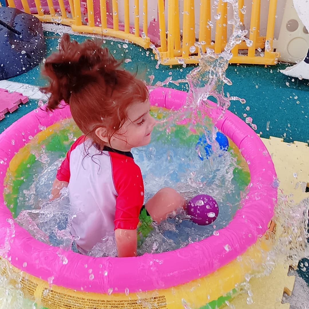 Water play activity — physical development
